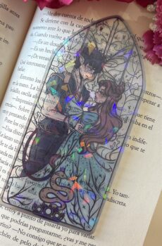 Bookish holograpic bookmark- Jude & Cardan stainedglass.