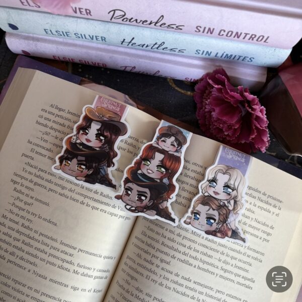 Flawless,Heartless,& Powerless ,Chestnut Springs - versión cutie, magnetic bookmarks. - Imagen 3