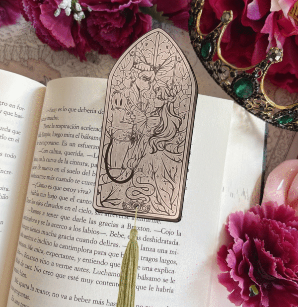 Bookish wooden bookmark- Cruel prince edition.