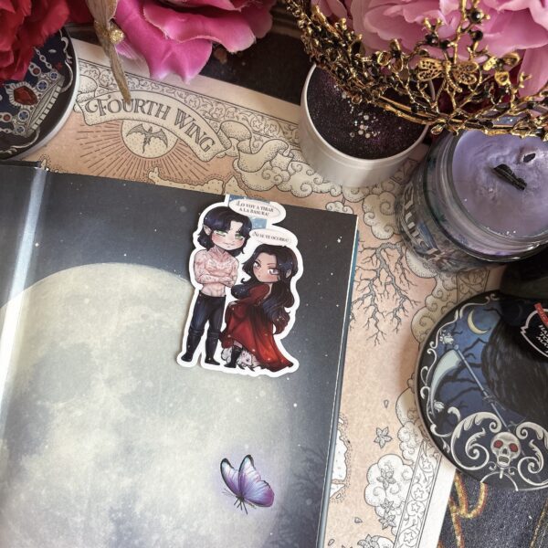 Chibis Scenes - Saeris, Onyx & Kingfisher, QuickSilver magnetic bookmark. - Imagen 3