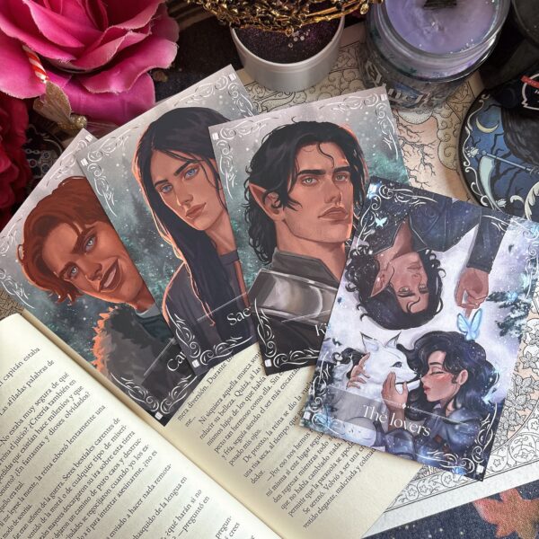 Quicksilver A6 postcards. Set: Saeris, Fisher, Carrion & The lovers.