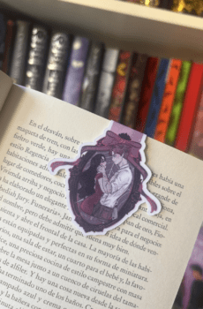 Butcher and Blackbird pattern, magnetic bookmark.