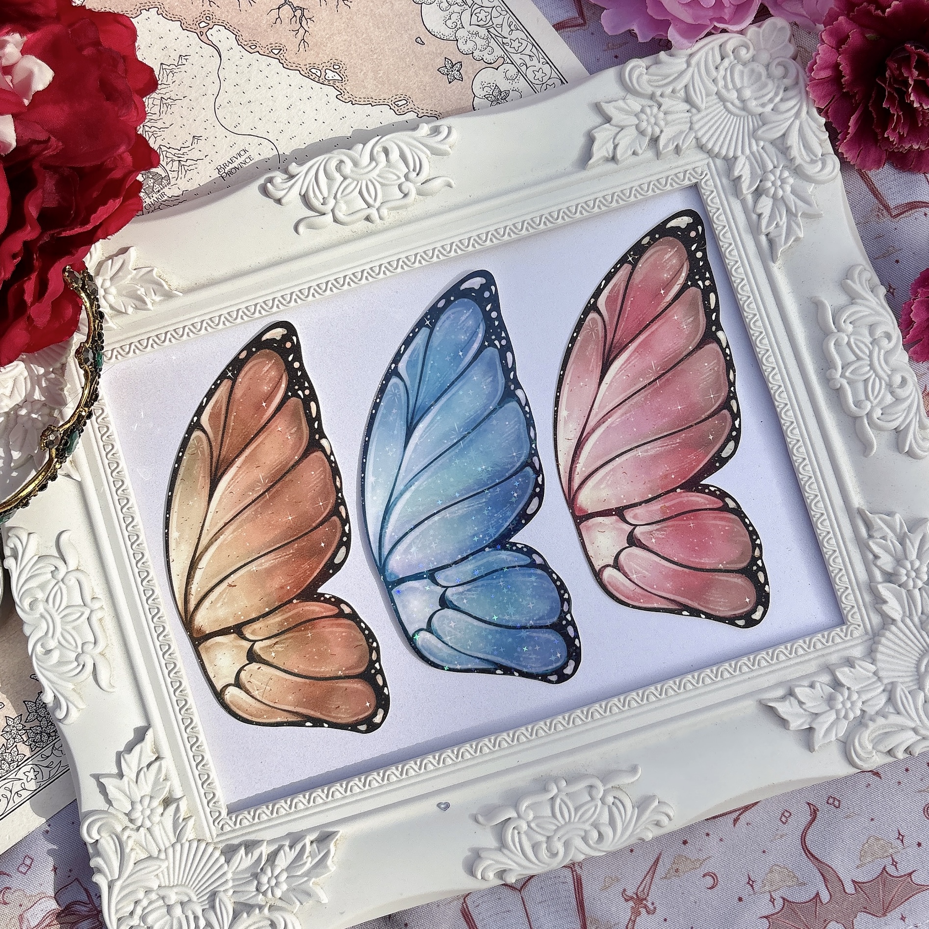 Wings of butterflies - ''Mariposario'' bookmarks and stickers collection. - Imagen 5
