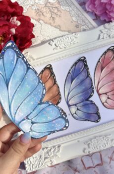 Wings of butterflies - ''Mariposario'' bookmarks and stickers collection.